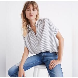 Madewell Central button down shirt in Dalton stripe size medium